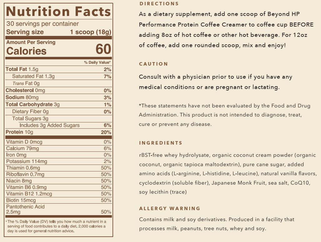 French Vanilla - Protein Coffee Creamer